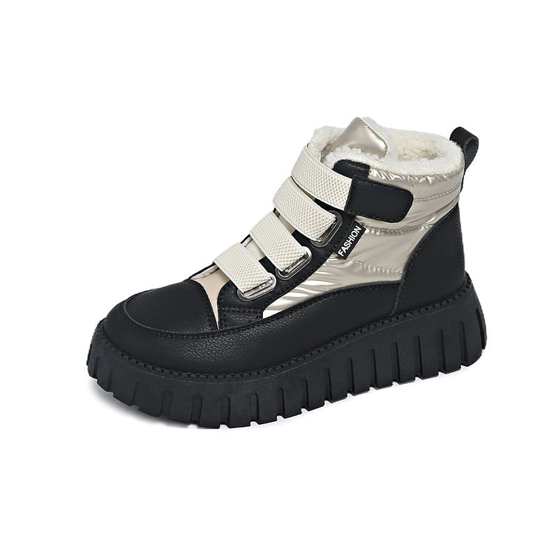 Bottes d'hiver tendance pour femmes avec semelle intérieure rembourrée et semelle antidérapante