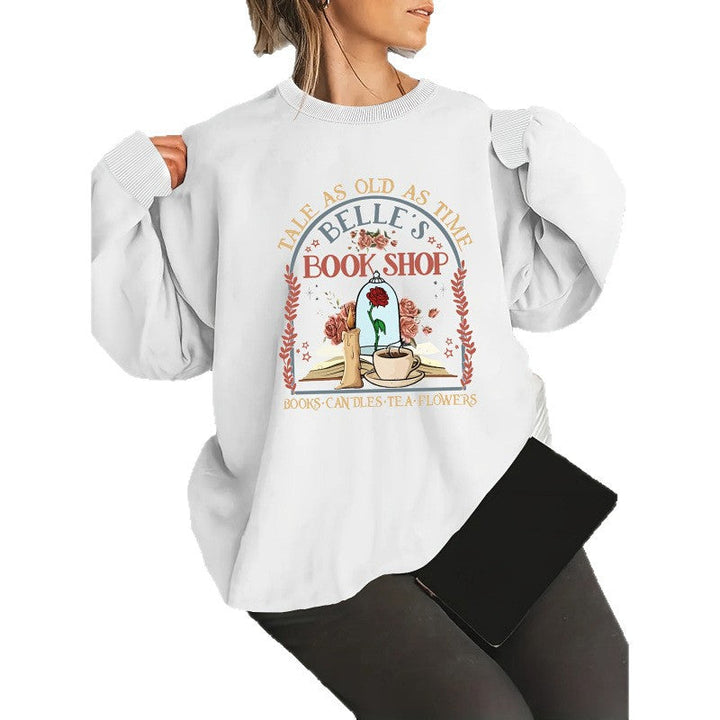 Sweatshirt pour femmes avec un motif unique de librairie