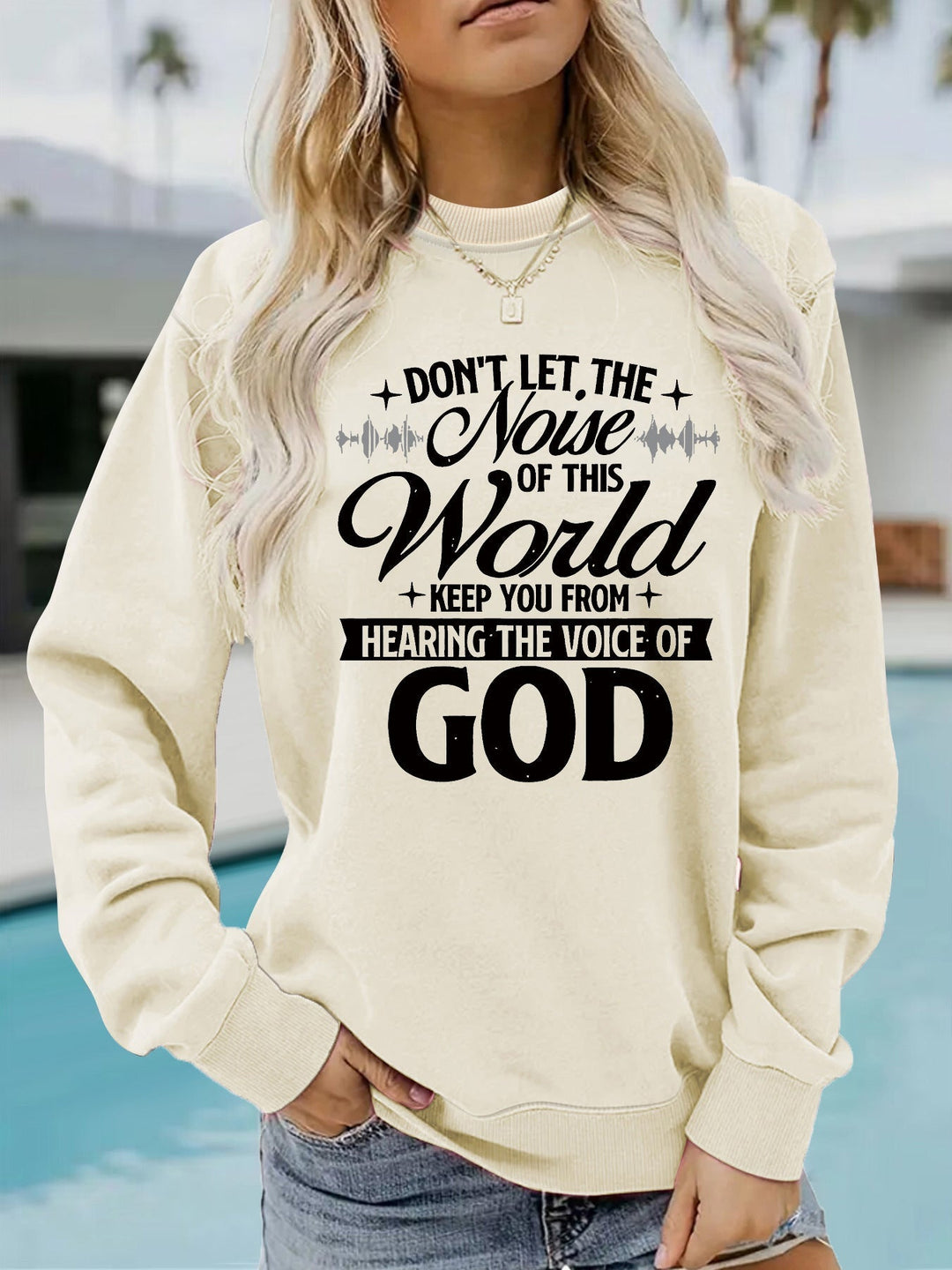 Sweatshirt pour femmes avec impression inspirante et coupe confortable