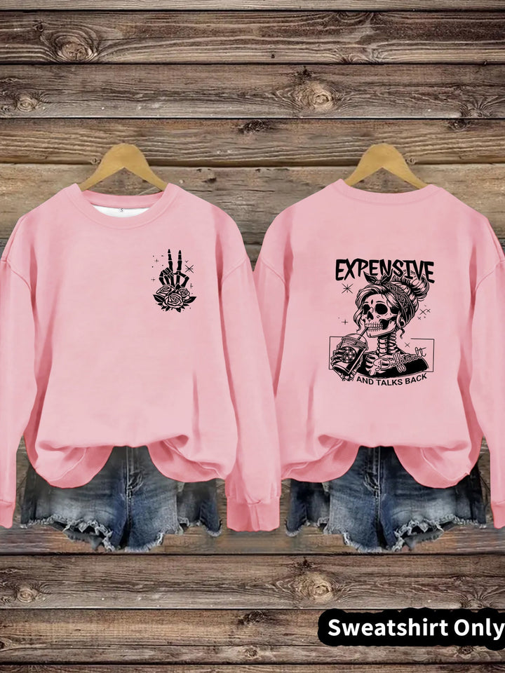 Sweat-shirt pour femmes avec motif créatif et coupe décontractée