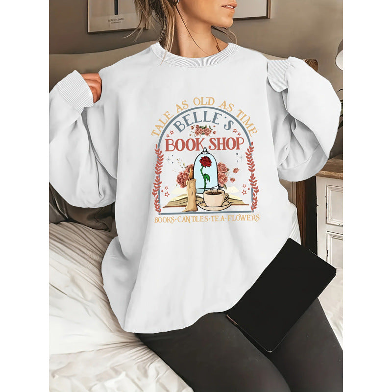 Sweatshirt pour femmes avec un motif unique de librairie