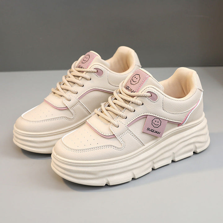 Baskets tendance pour femmes avec semelle compensée amortissante