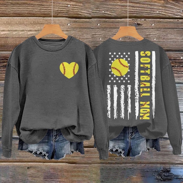 Sweatshirt pour femmes avec design créatif de softball