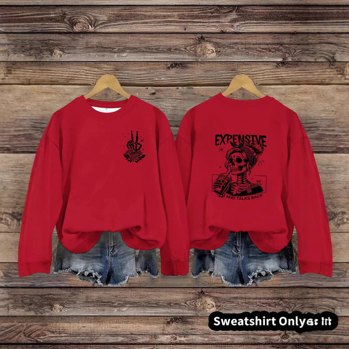 Sweat-shirt pour femmes avec motif créatif et coupe décontractée
