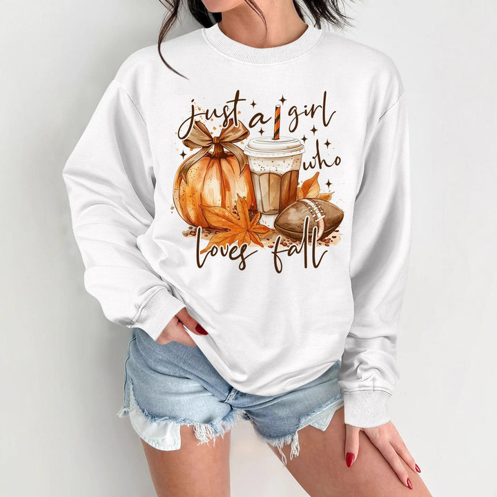 Sweat-shirt pour femmes avec motif automnal et impression inspirante