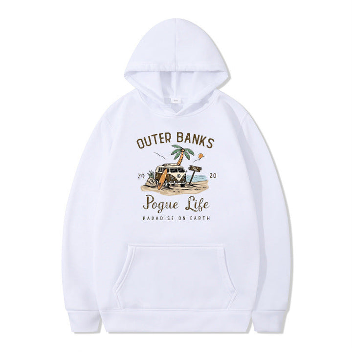 Sweat à capuche pour femmes avec design maritime et impression inspirante