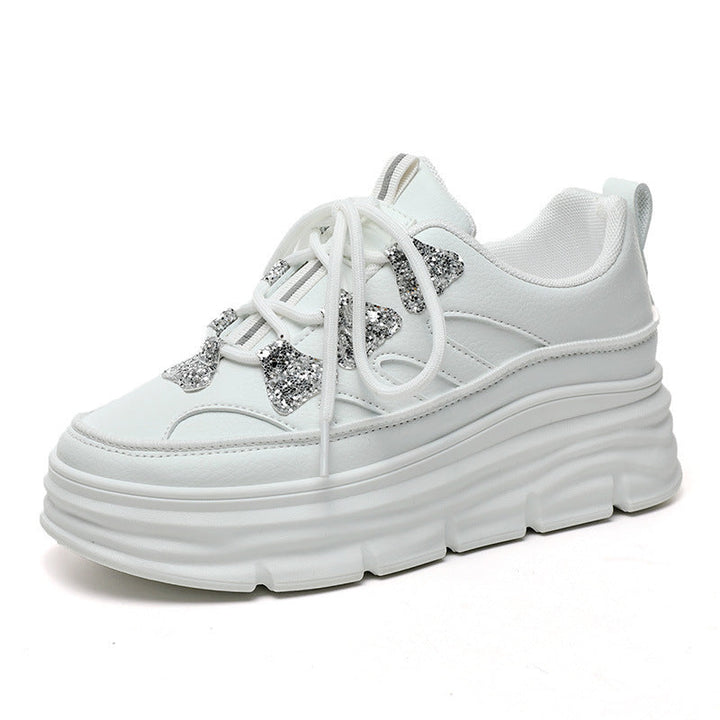 Baskets Chunky Sportives pour Femmes avec Applications Pailletées