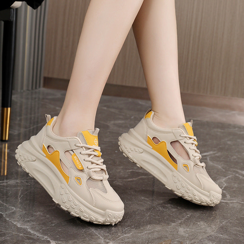 Baskets Chunky sportives pour femmes avec inserts en maille respirante et semelle amortissante