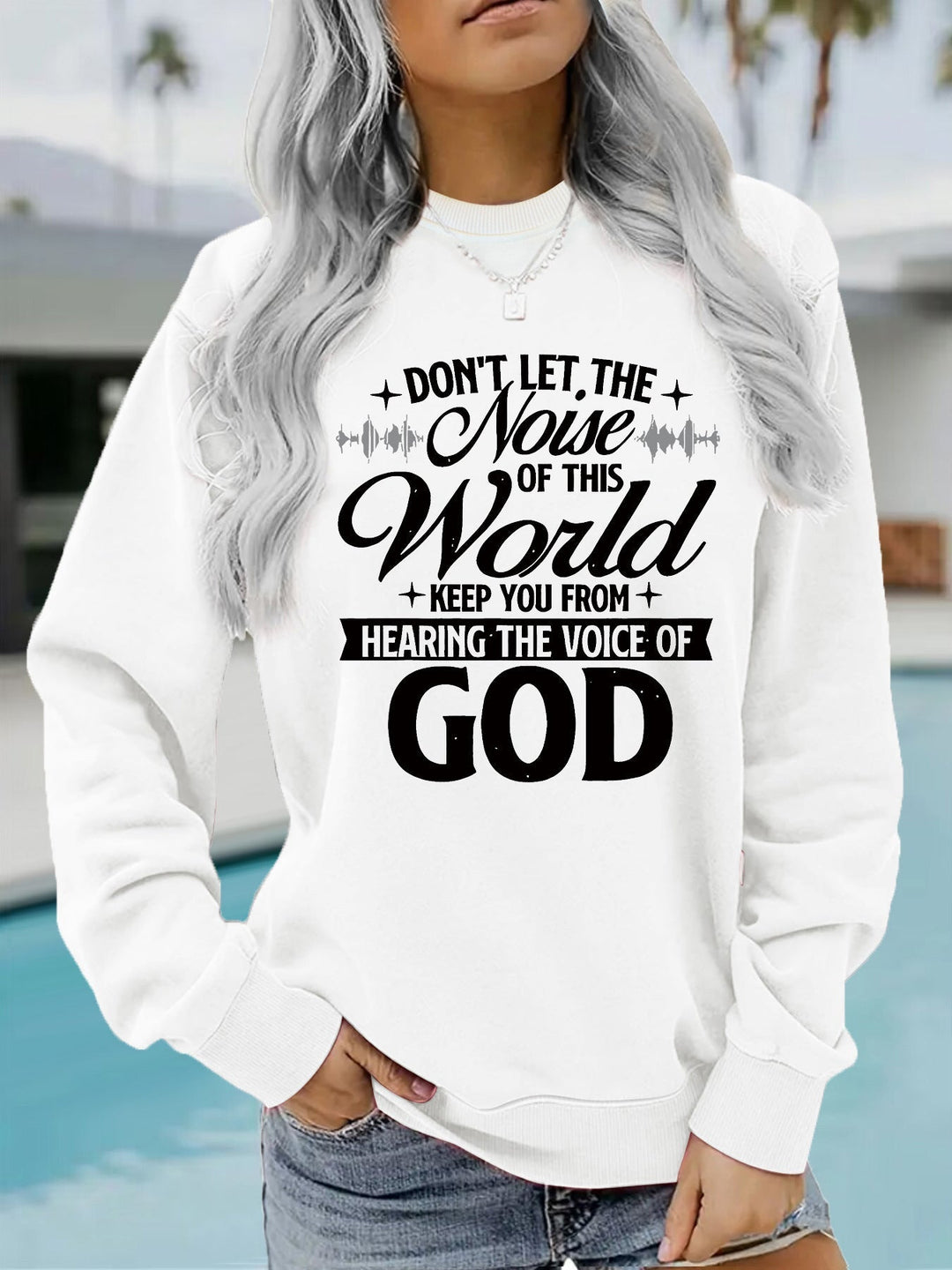 Sweatshirt pour femmes avec impression inspirante et coupe confortable