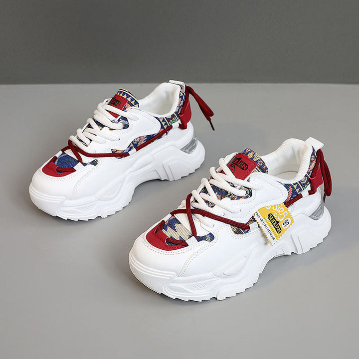 Baskets Chunky Sportives pour Femmes avec un Mélange de Motifs Exclusif et un Matériau Résistant