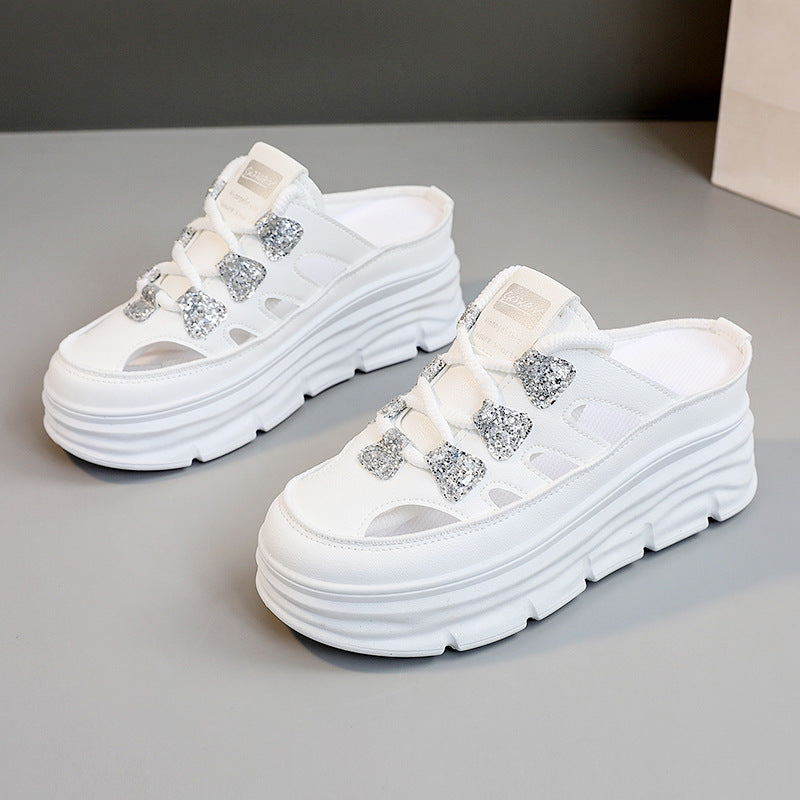 Baskets Chunky Slip-On pour femmes avec des accents scintillants et un amorti confortable