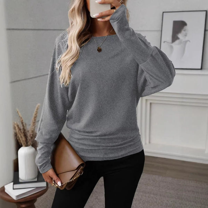 T-shirt à manches longues décontracté pour femmes avec coupe ample et silhouette élégante