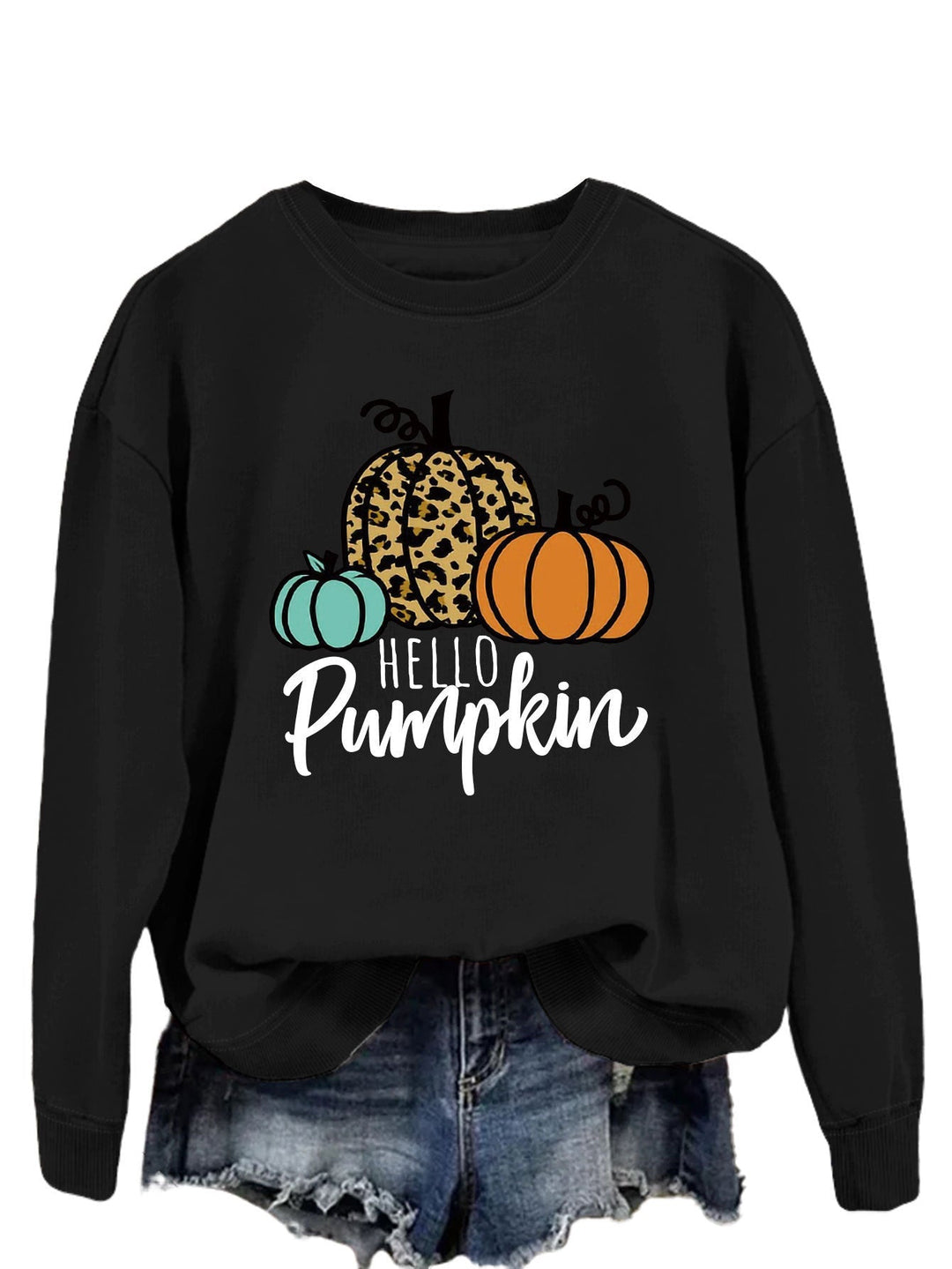 Sweatshirt pour femmes avec motif automnal créatif et coupe décontractée