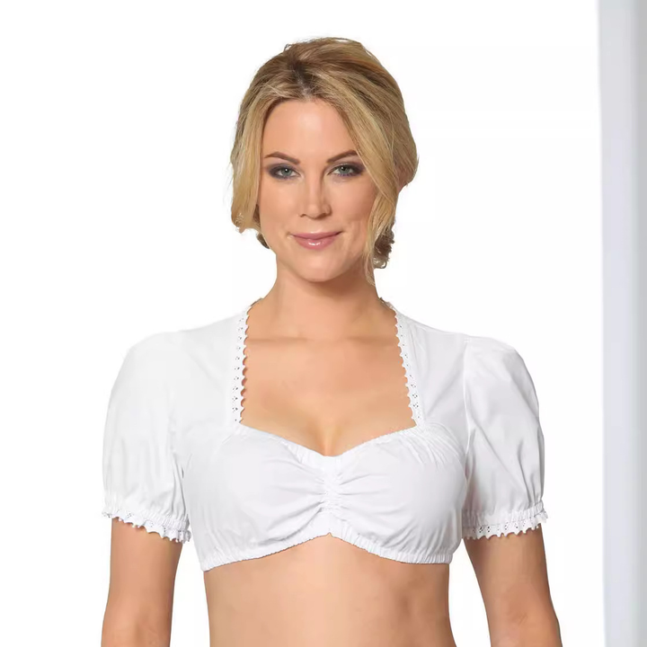 Blouse Dirndl Blanche pour Femmes Oktoberfest