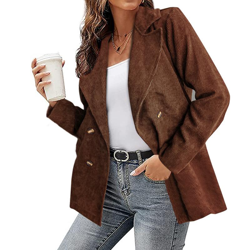Manteau double boutonnage pour femmes