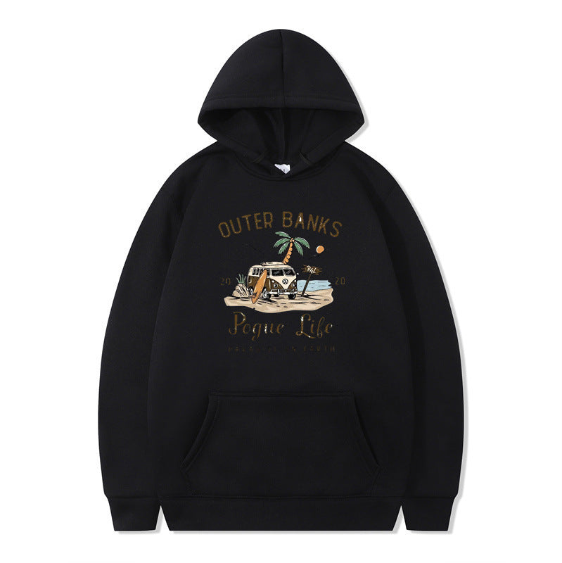 Sweat à capuche pour femmes avec design maritime et impression inspirante