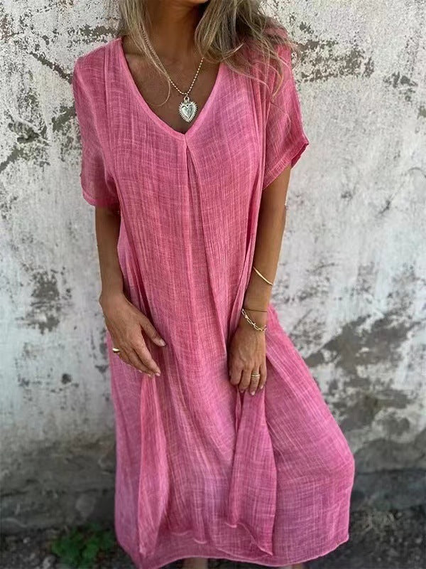 Amber | Élégante robe midi à décolleté en V