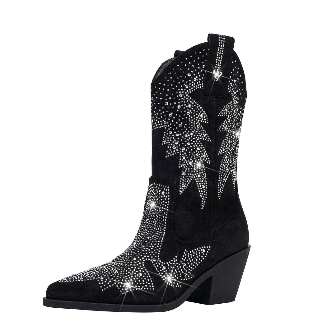 Bottes Cowboy Femme Avec Hauteur de Mollet Moyenne | Élégant