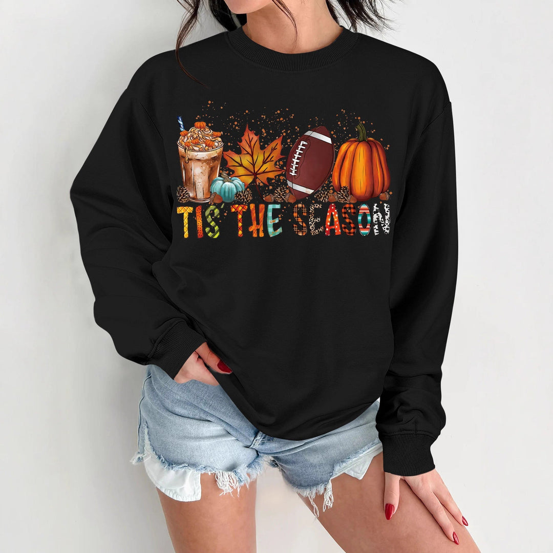 Sweatshirt pour femmes avec motif automnal et coupe décontractée
