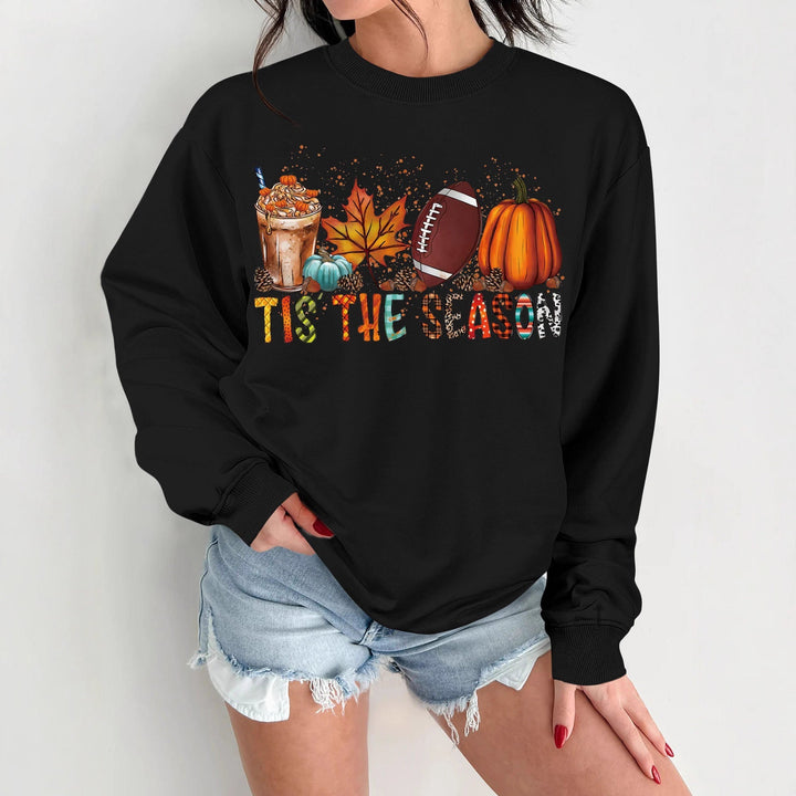Sweatshirt pour femmes avec motif automnal et coupe décontractée