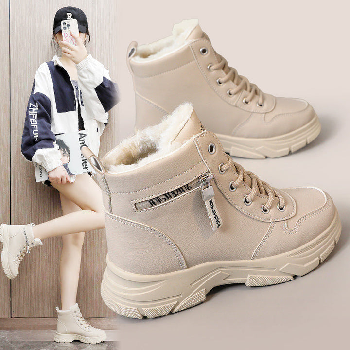 Bottes d'hiver de qualité supérieure pour femmes avec doublure en polaire confortable et semelle antidérapante