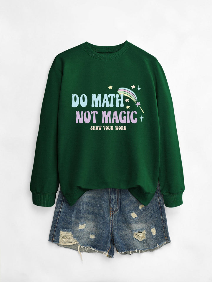 Sweat-shirt décontracté pour femmes avec motif mathématique inspirant