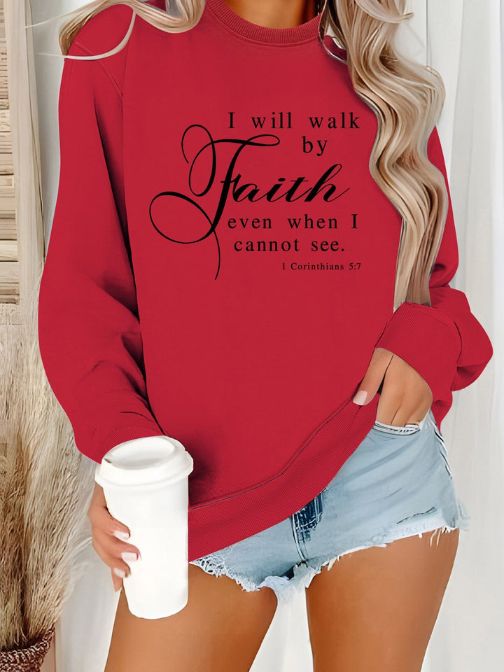 Sweat-shirt pour femmes avec inscription inspirante et matériau doux