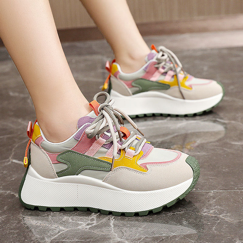 Baskets Chunky Sportives pour Femmes avec un Design de Couleur Ludique