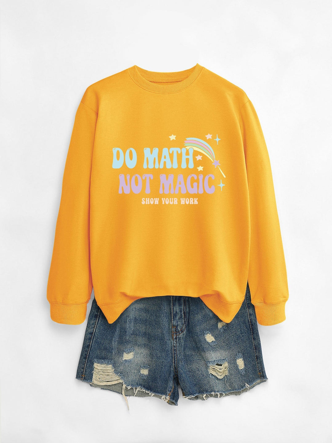 Sweat-shirt décontracté pour femmes avec motif mathématique inspirant
