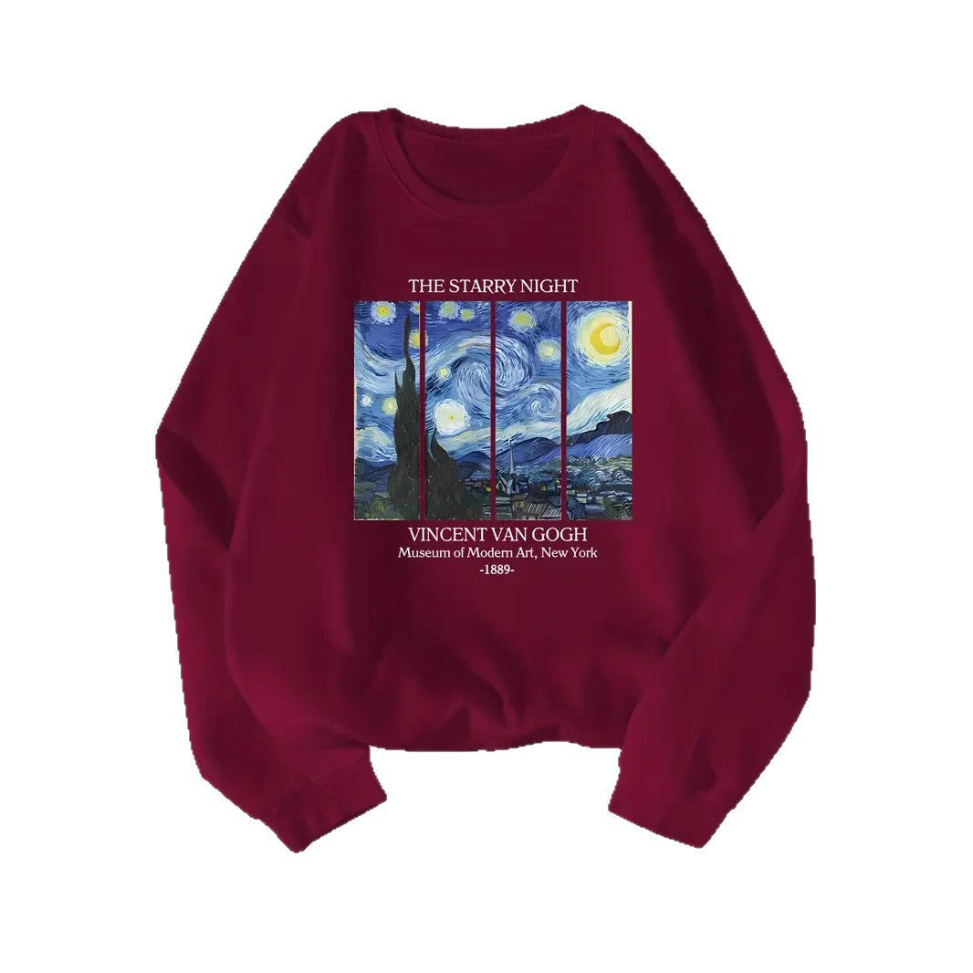 Sweatshirt pour femmes avec un motif artistique classique de Van Gogh
