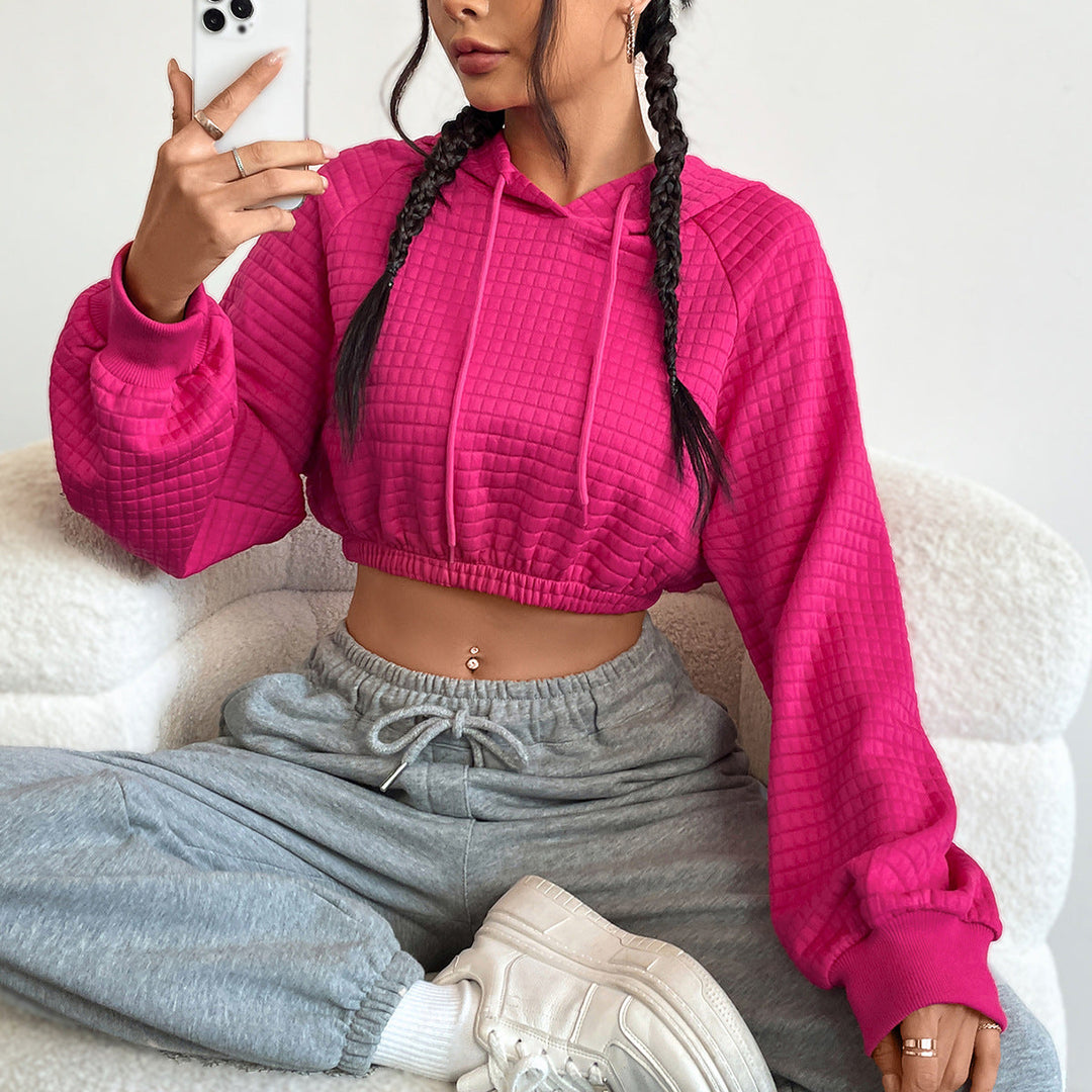 Hoodie cropped pour femmes avec design structuré