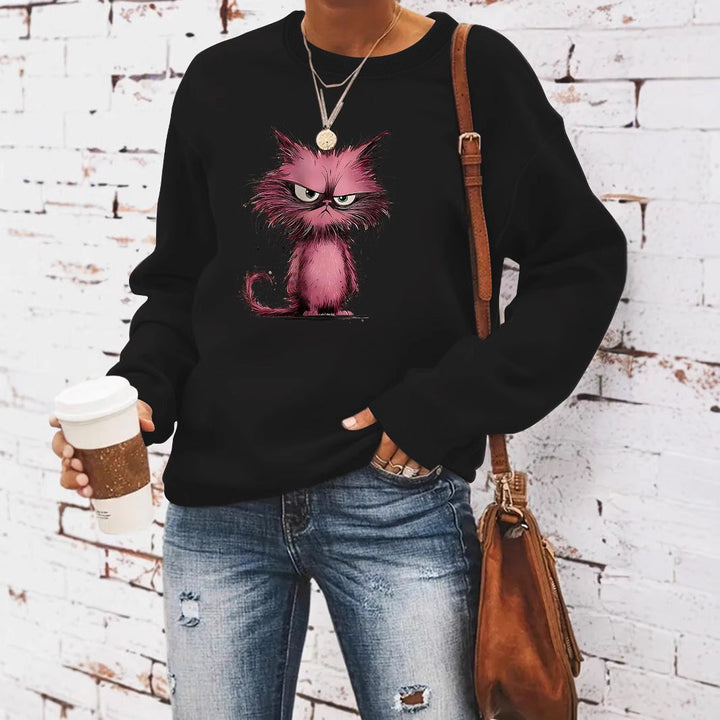 Sweatshirt pour femmes avec motif créatif de chat