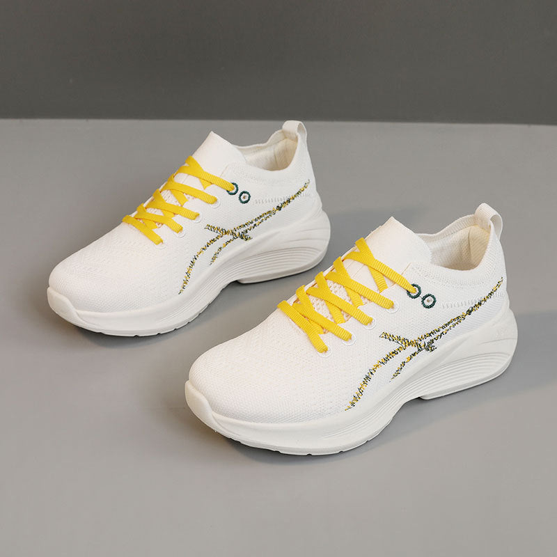 Baskets de loisirs sportives pour femmes avec matériau supérieur respirant et semelle amortissante