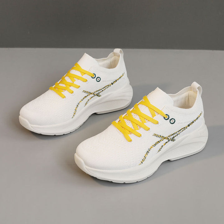 Baskets de loisirs sportives pour femmes avec matériau supérieur respirant et semelle amortissante