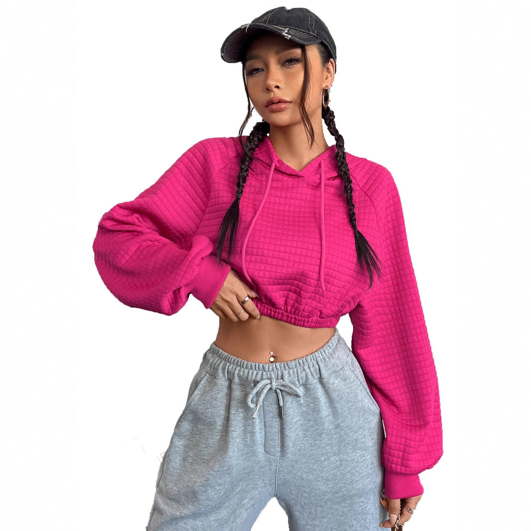 Hoodie cropped pour femmes avec design structuré