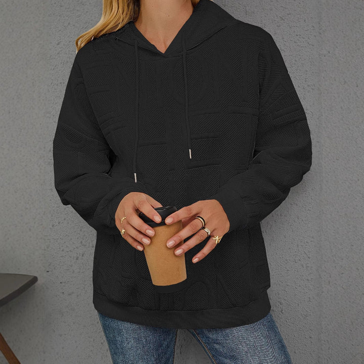 Sweat à capuche oversize pour femmes avec design texturé