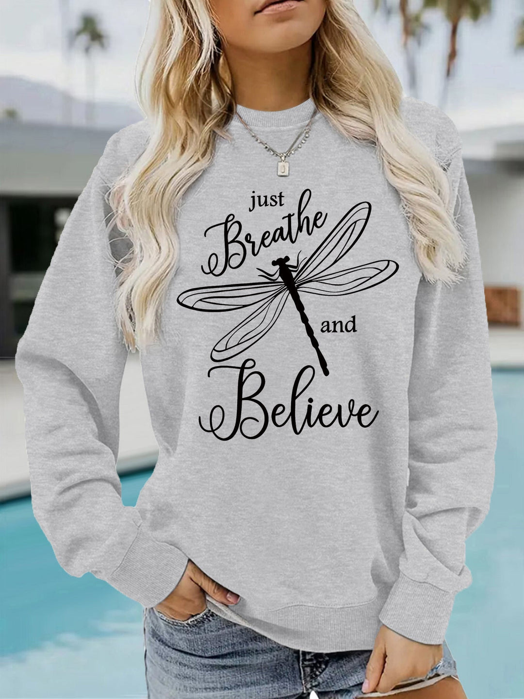 Sweatshirt pour femmes avec un motif inspirant de parapente et une coupe décontractée
