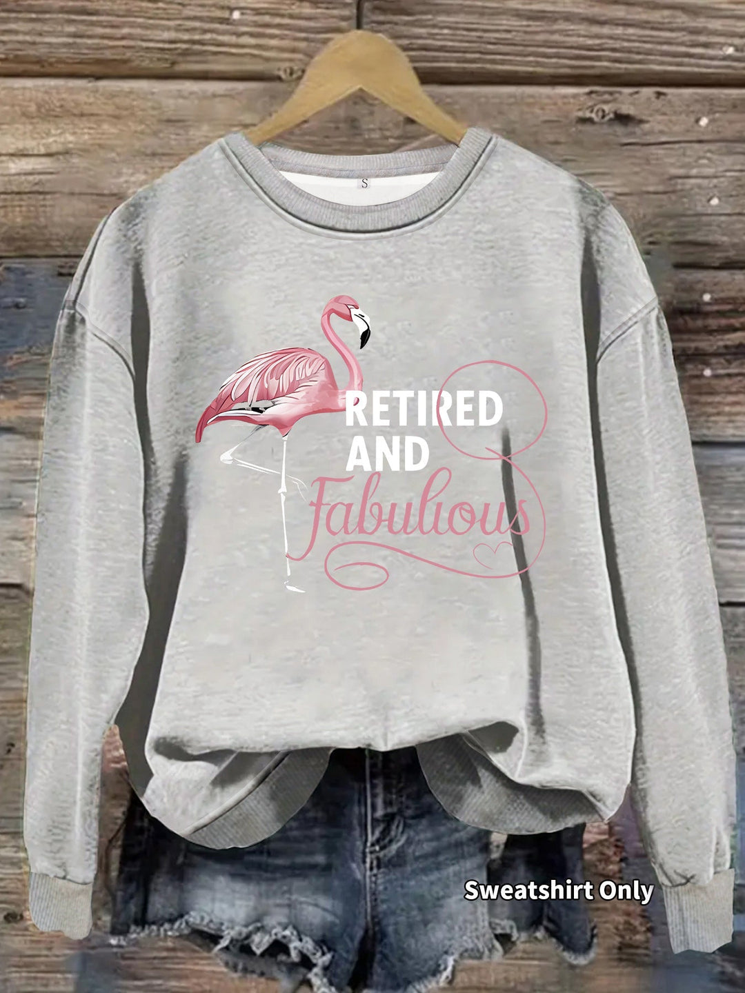Sweat-shirt pour femmes avec un motif de flamant rose unique et une impression inspirante