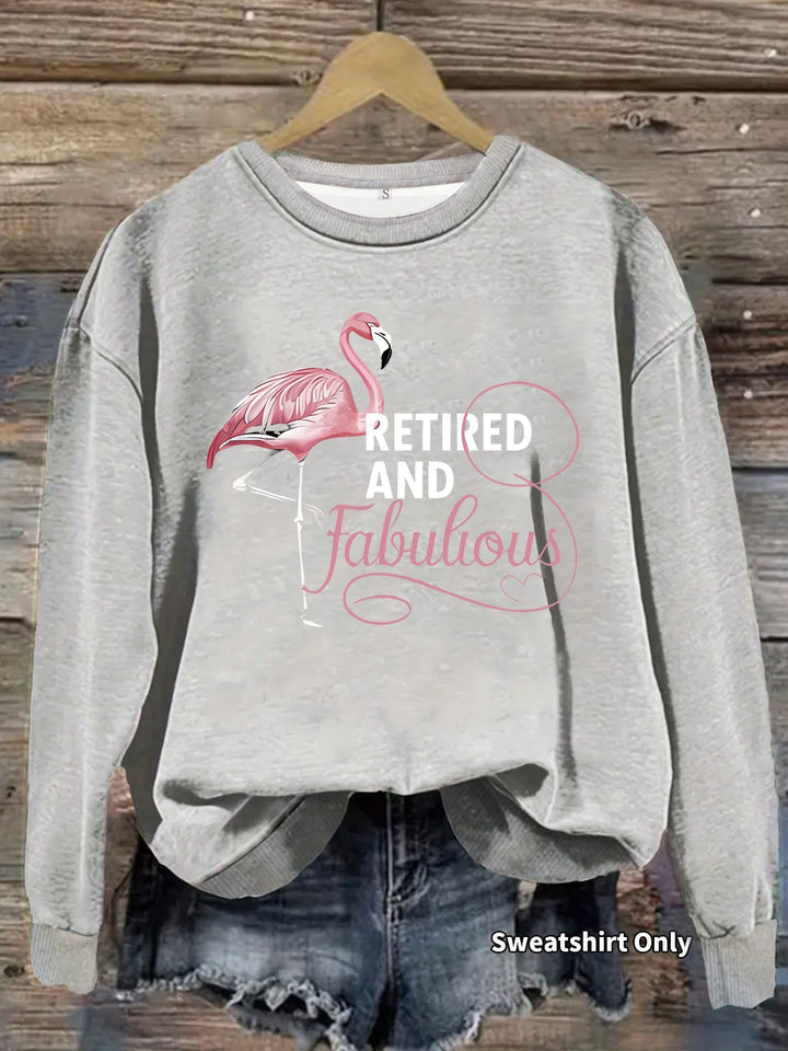 Sweat-shirt pour femmes avec un motif de flamant rose unique et une impression inspirante