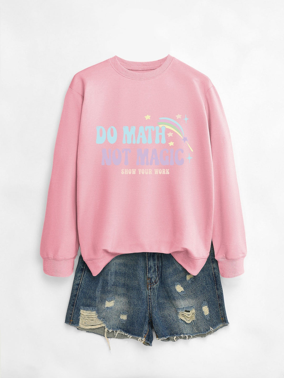 Sweat-shirt décontracté pour femmes avec motif mathématique inspirant
