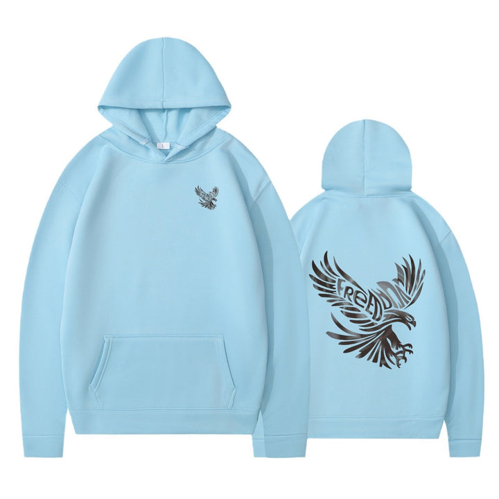 Sweat à capuche pour femmes avec design emblématique d'aigle et doublure douce