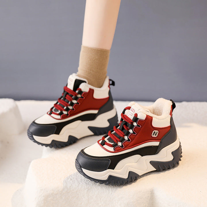 Baskets montantes sportives pour femmes avec doublure douillette