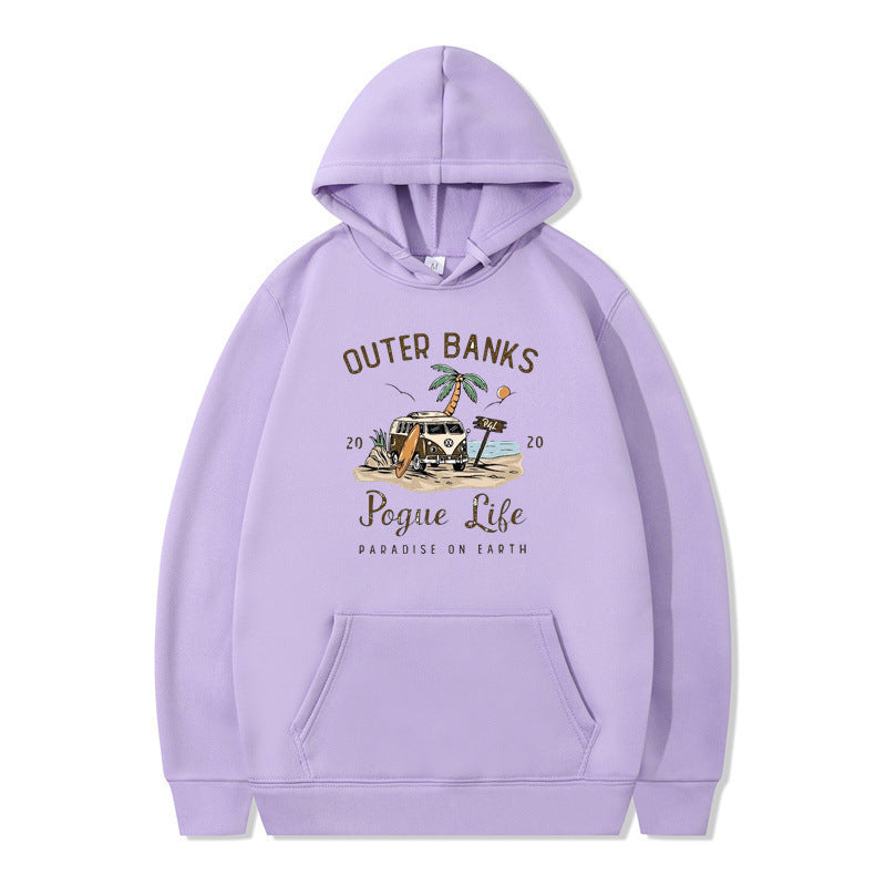 Sweat à capuche pour femmes avec design maritime et impression inspirante
