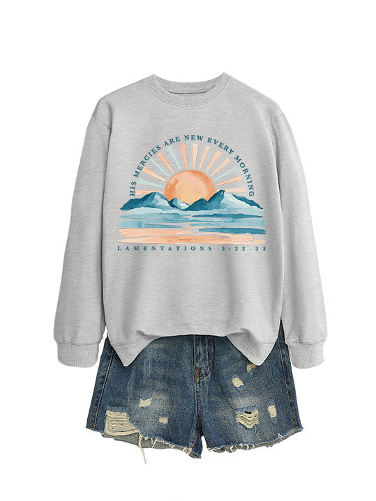 Sweat-shirt pour femmes avec un design inspirant de lever de soleil et une coupe décontractée