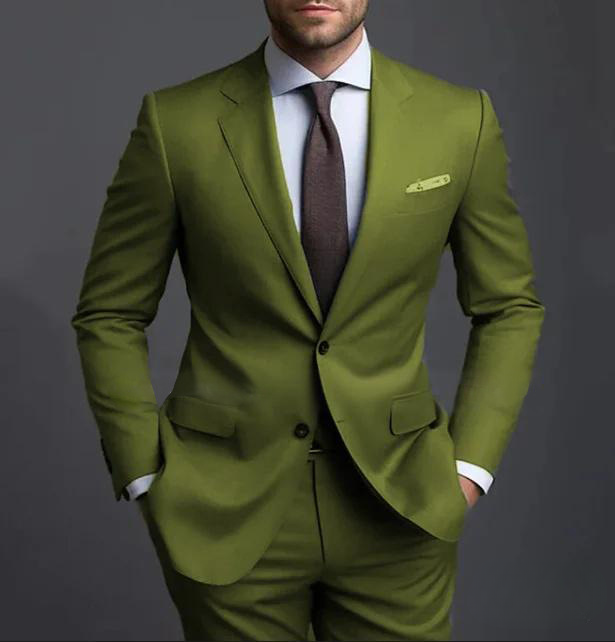 Costume de mariage moderne slim fit pour hommes | Vert