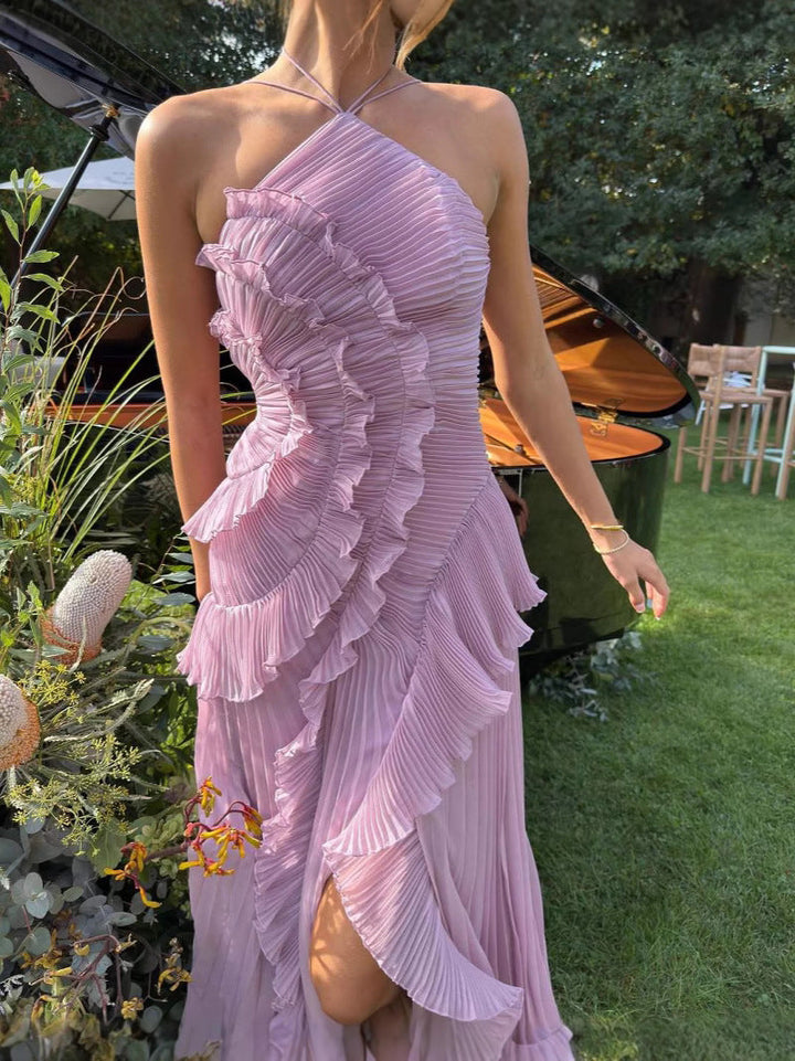 Yuna | Robe Maxi Paillettes Décolleté en V Dos Nu Robe de Soirée