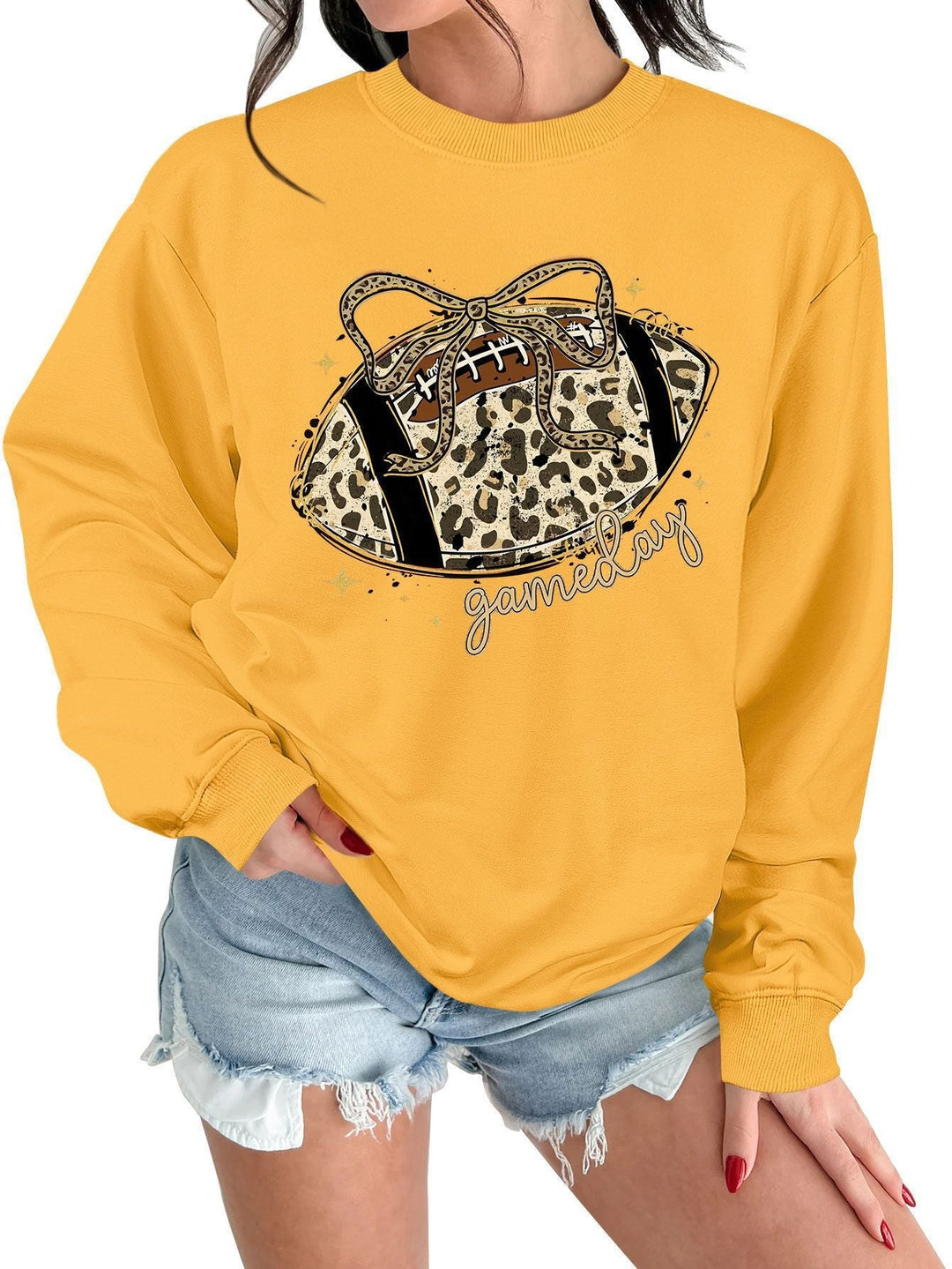 Sweat-shirt femme avec motif sportif captivant et coupe décontractée