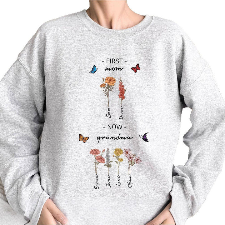 Sweatshirt pour femmes avec impression florale et inscription inspirante