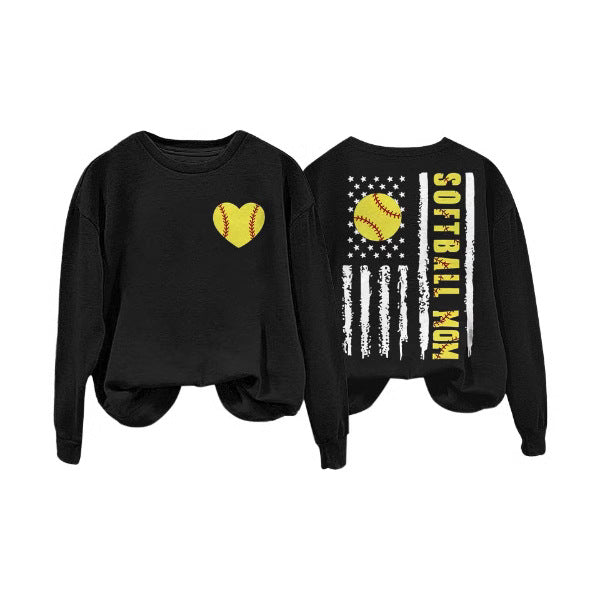 Sweatshirt pour femmes avec design créatif de softball