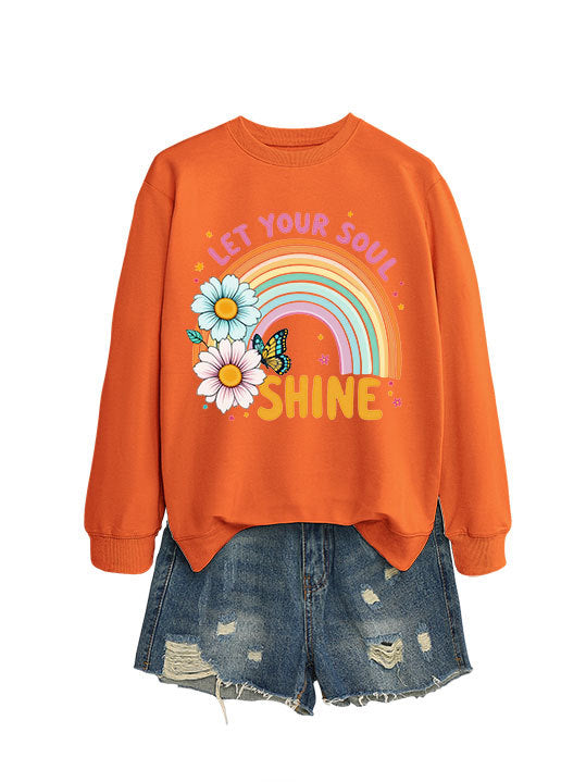 Sweat-shirt pour femmes avec dégradé de couleurs et design graphique floral